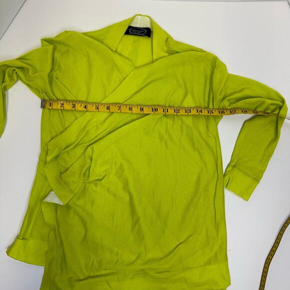 Priced to Sell - Magaschoni New York Lime Green Open Front Cardigan XS - Picture 5 of 7